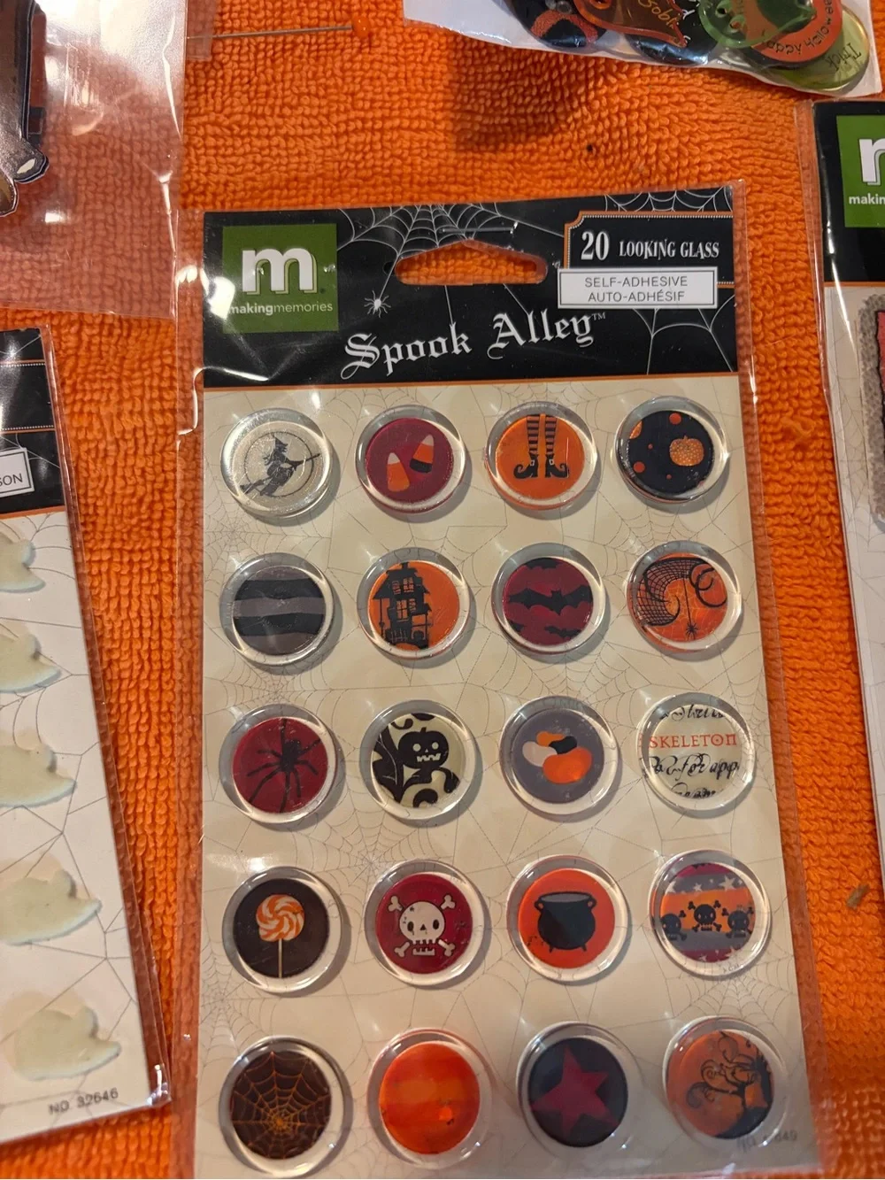 Halloween lot of 13 sealed NEW pkg’sassorted Party Craft Embellishments - Orange